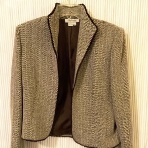 Kay Unger Tweed Herringbone Suit Jacket RN 92432